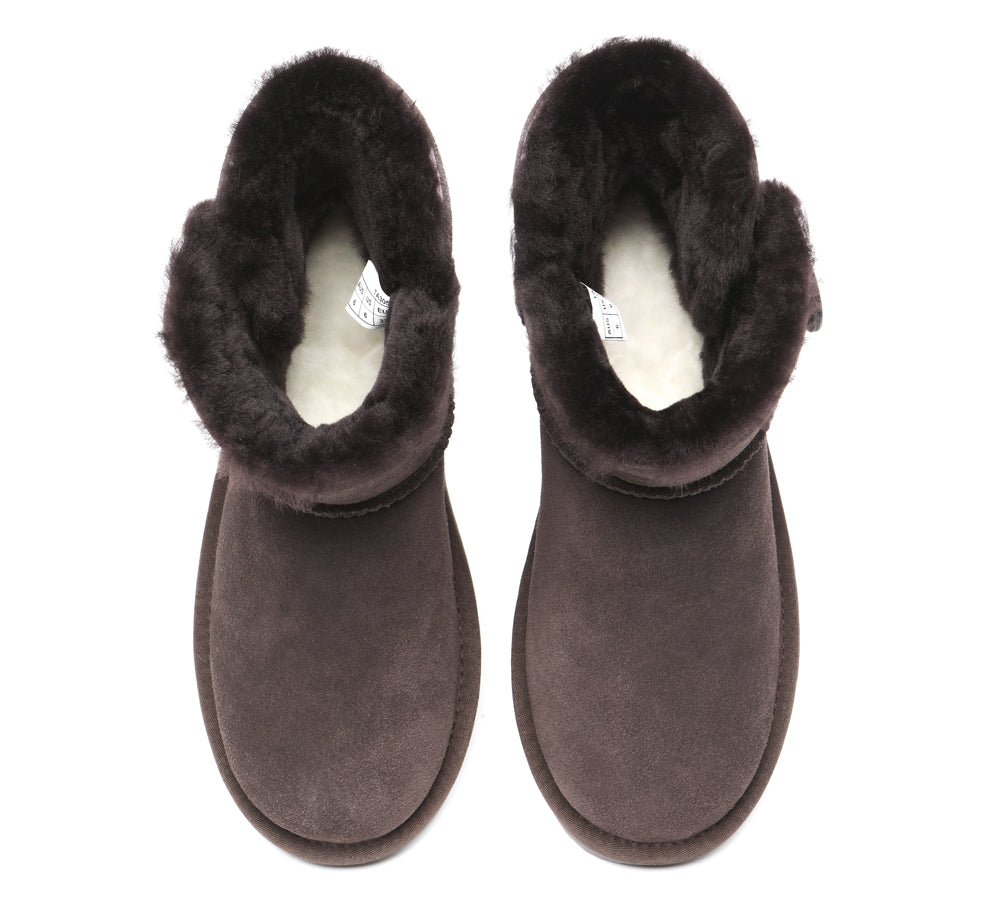 TARRAMARRA® Premium Australian Sheepskin Boots Unisex Mini Button Plus