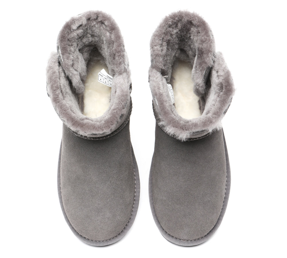 TARRAMARRA® Premium Australian Sheepskin Boots Unisex Mini Button Plus