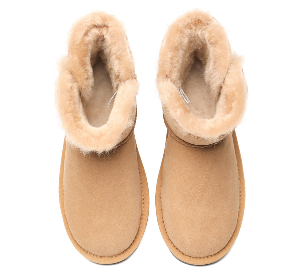TARRAMARRA® Premium Australian Sheepskin Boots Unisex Mini Button Plus