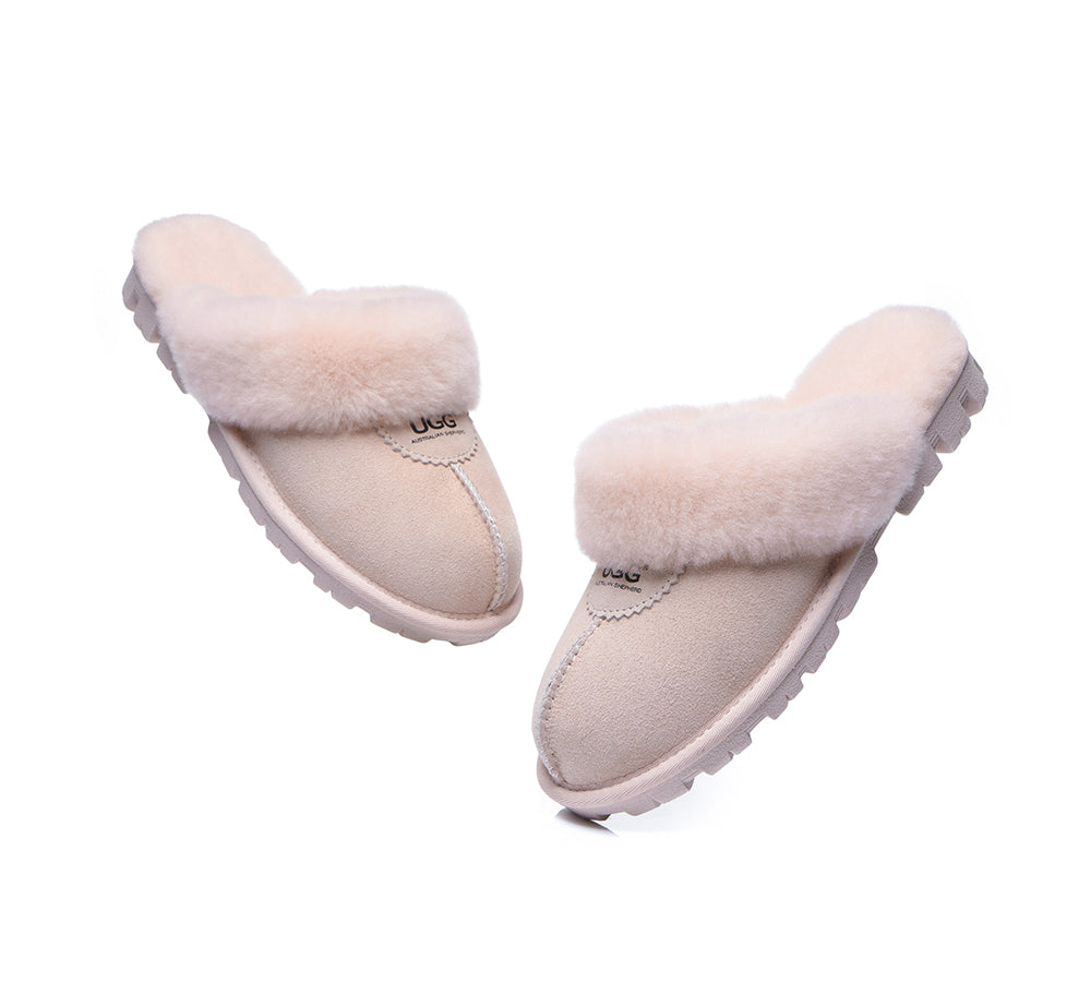 AUSTRALIAN SHEPHERD® UGG Slippers Sheepskin Unisex Waffle Scuff