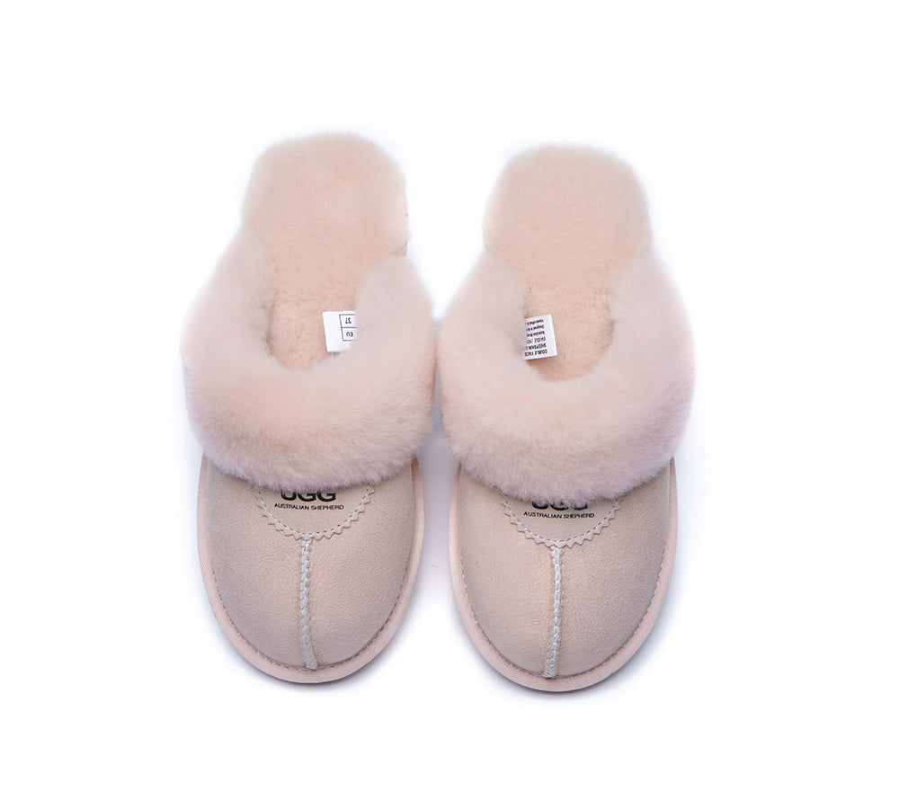 AUSTRALIAN SHEPHERD® UGG Slippers Sheepskin Unisex Waffle Scuff