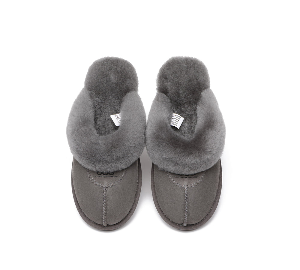 AUSTRALIAN SHEPHERD® UGG Slippers Sheepskin Unisex Waffle Scuff