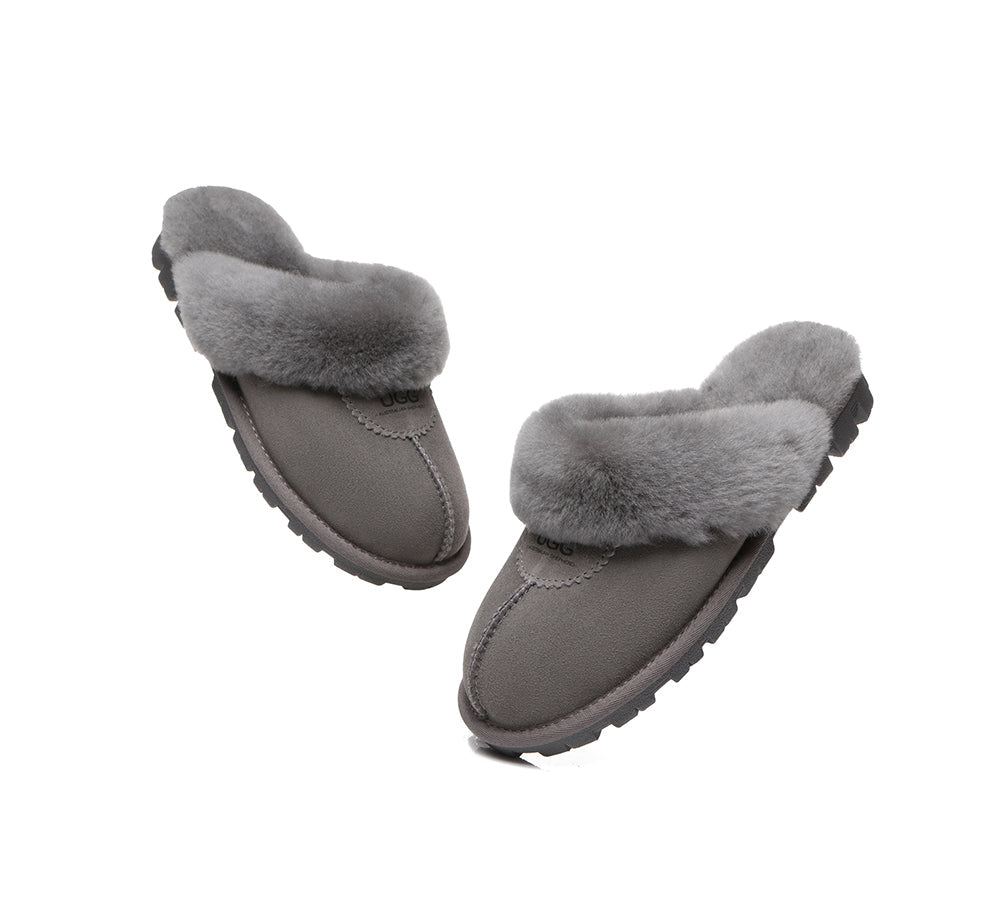 AUSTRALIAN SHEPHERD® UGG Slippers Sheepskin Unisex Waffle Scuff