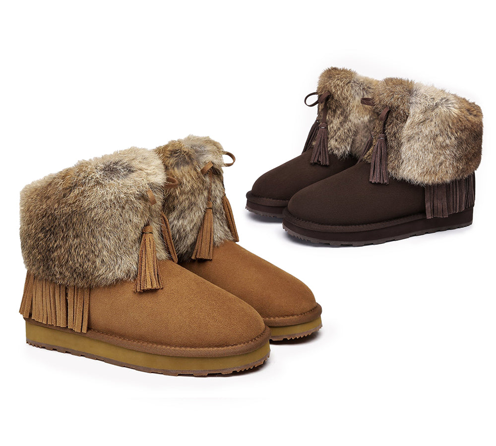 Urban UGG® Sheepskin Ankle Fur Top Women Boots Urban Foxy