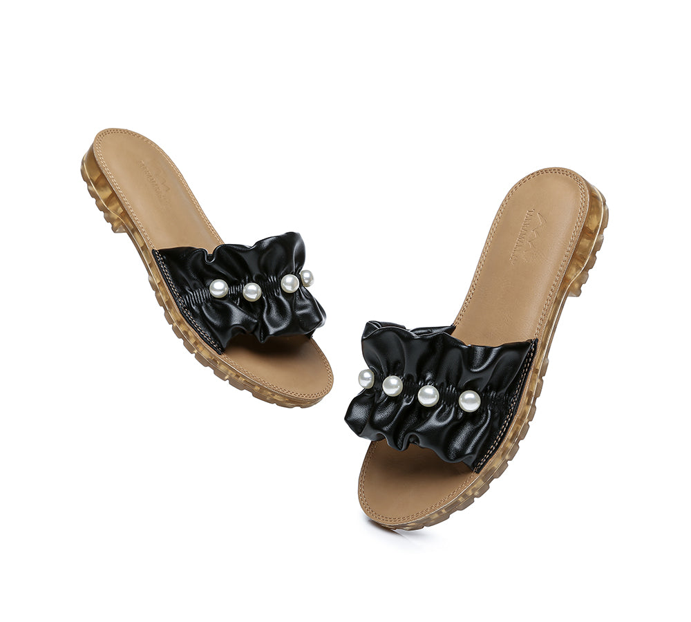 TARRAMARRA® Women Leather Flat Slides Linita