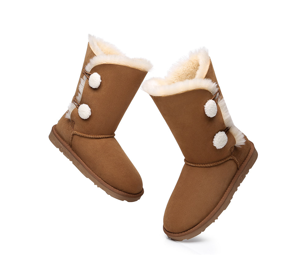 EVERAU® Ugg Women Short Twin Button Boots Espina
