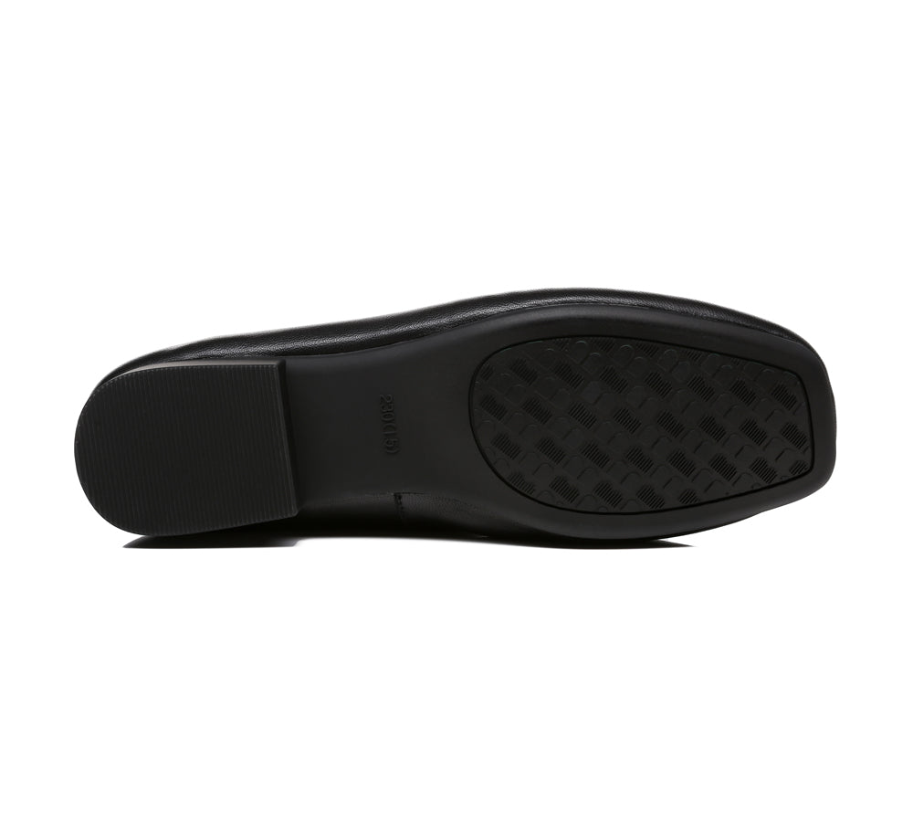 TARRAMARRA® Square Toe Leather Ballet Flats Women Devora