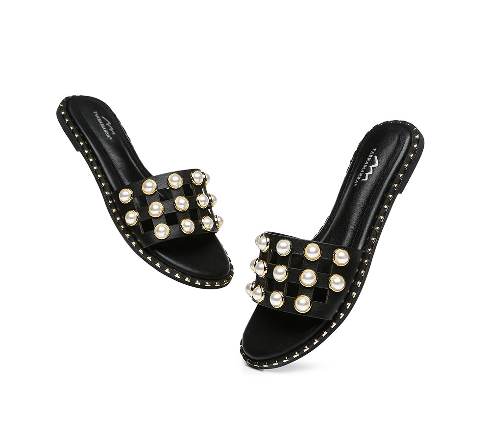 TARRAMARRA® Women Junia Leather Flat Slides