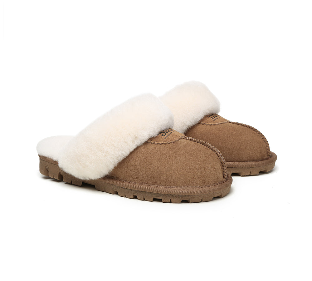 AUSTRALIAN SHEPHERD® UGG Slippers Sheepskin Unisex Waffle Scuff