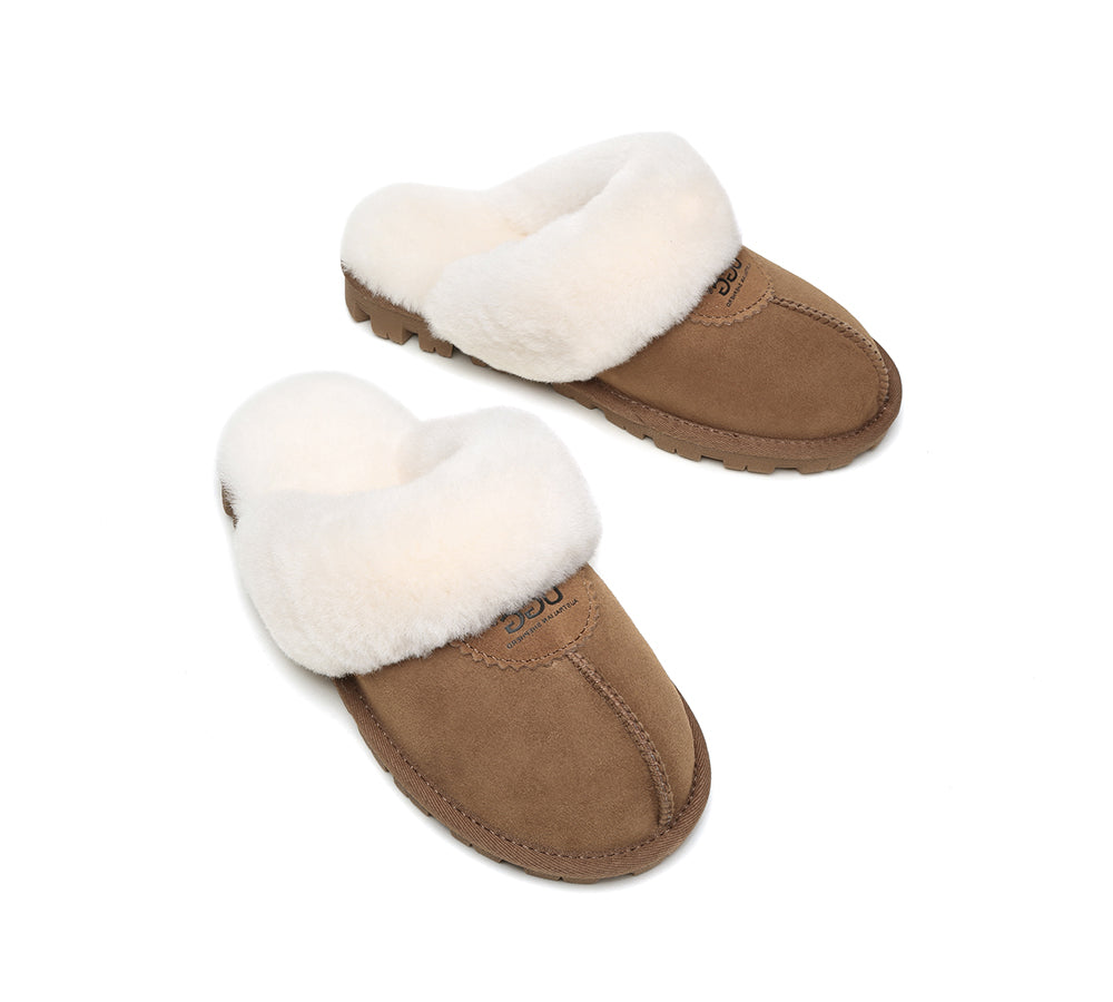 AUSTRALIAN SHEPHERD® UGG Slippers Sheepskin Unisex Waffle Scuff