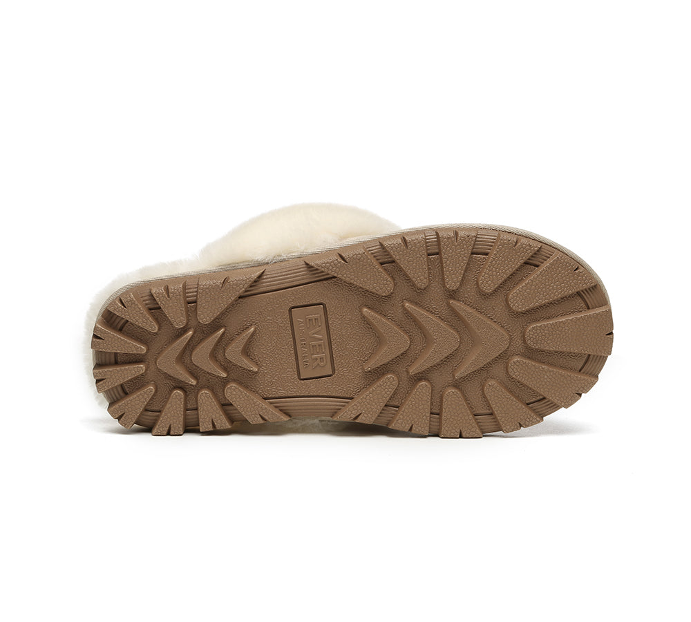 AUSTRALIAN SHEPHERD® UGG Slippers Sheepskin Unisex Waffle Scuff