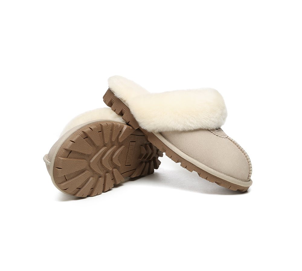 AUSTRALIAN SHEPHERD® UGG Slippers Sheepskin Unisex Waffle Scuff