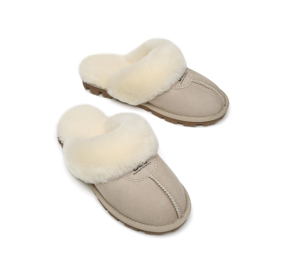 AUSTRALIAN SHEPHERD® UGG Slippers Sheepskin Unisex Waffle Scuff