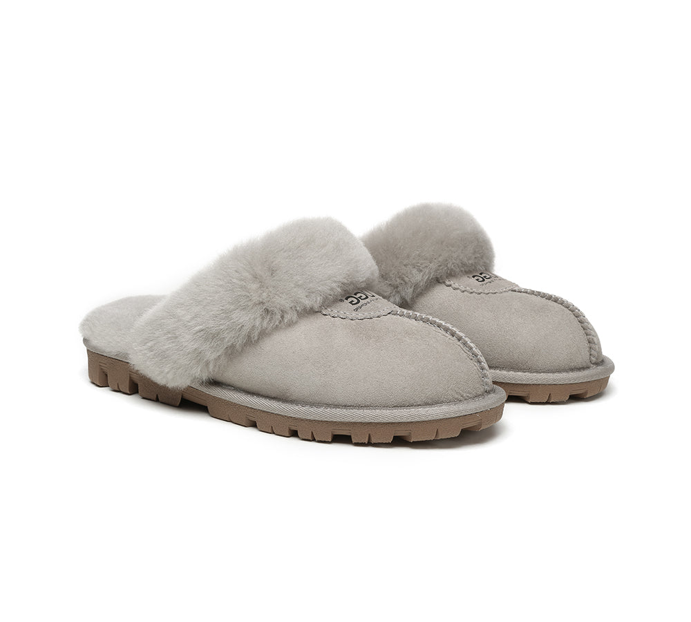 AUSTRALIAN SHEPHERD® UGG Slippers Sheepskin Unisex Waffle Scuff