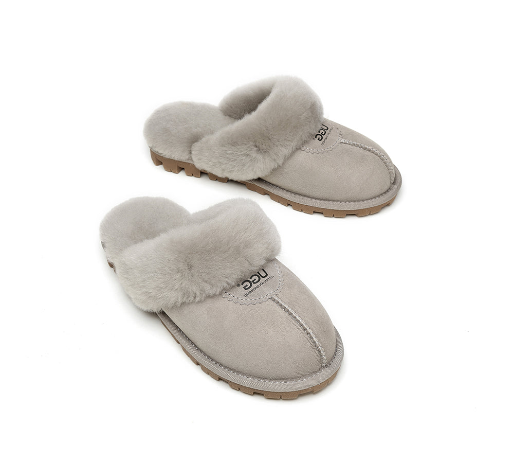 AUSTRALIAN SHEPHERD® UGG Slippers Sheepskin Unisex Waffle Scuff