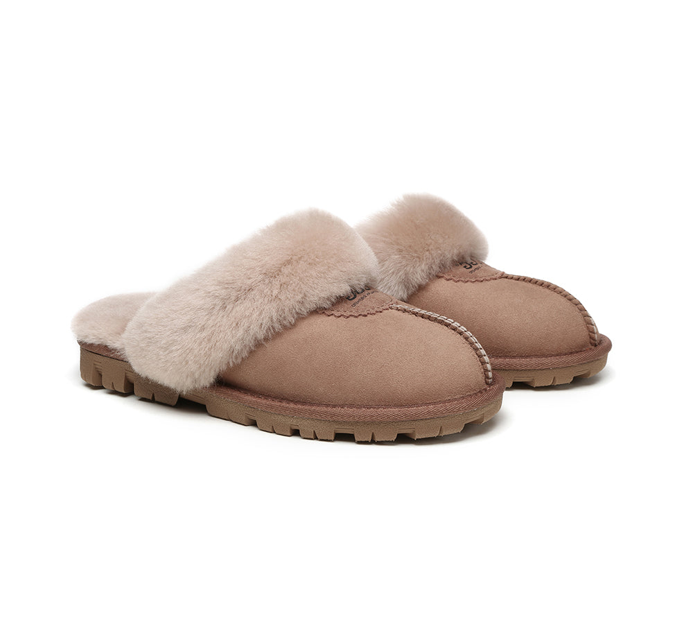 AUSTRALIAN SHEPHERD® UGG Slippers Sheepskin Unisex Waffle Scuff