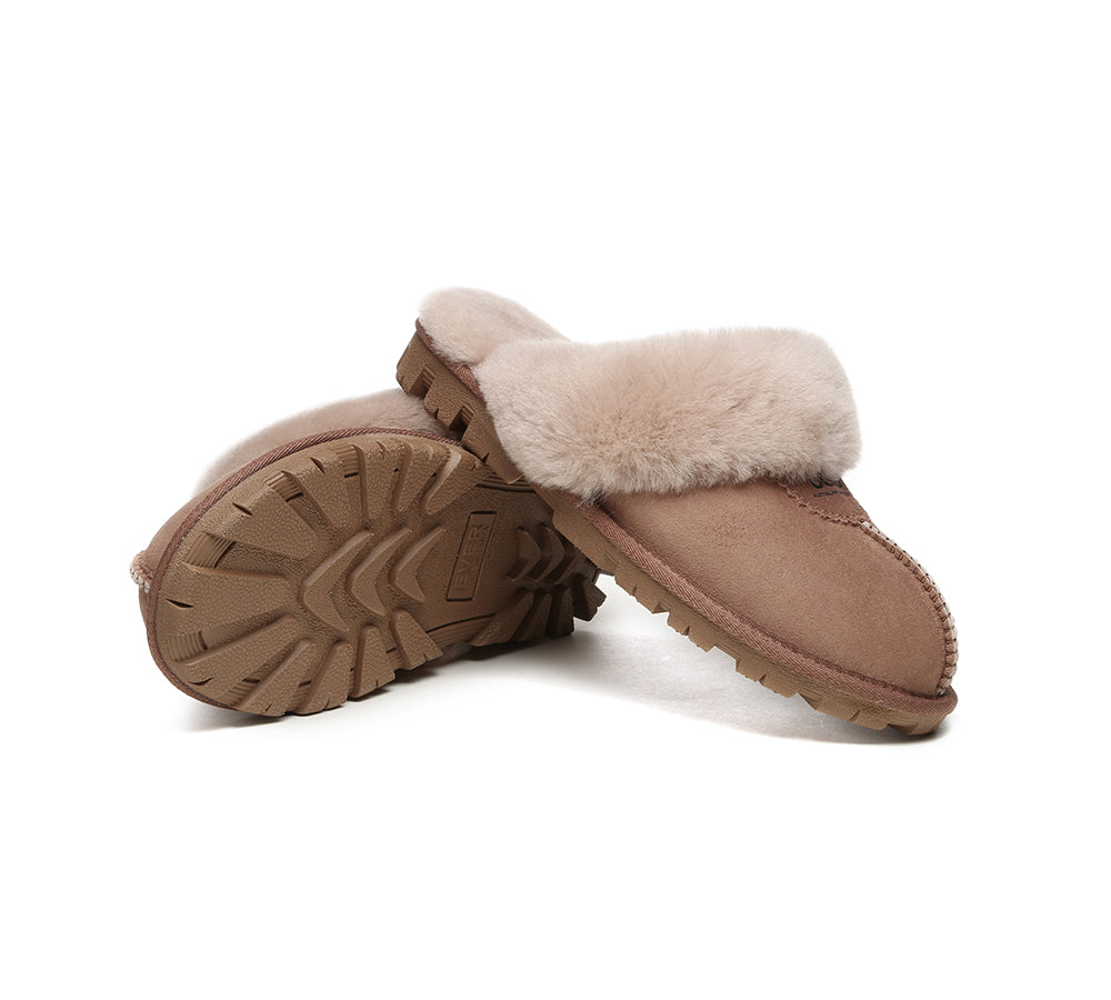 AUSTRALIAN SHEPHERD® UGG Slippers Sheepskin Unisex Waffle Scuff