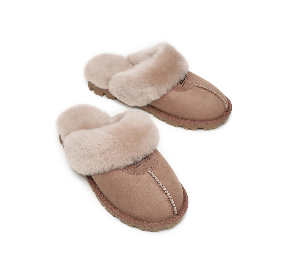 AUSTRALIAN SHEPHERD® UGG Slippers Sheepskin Unisex Waffle Scuff