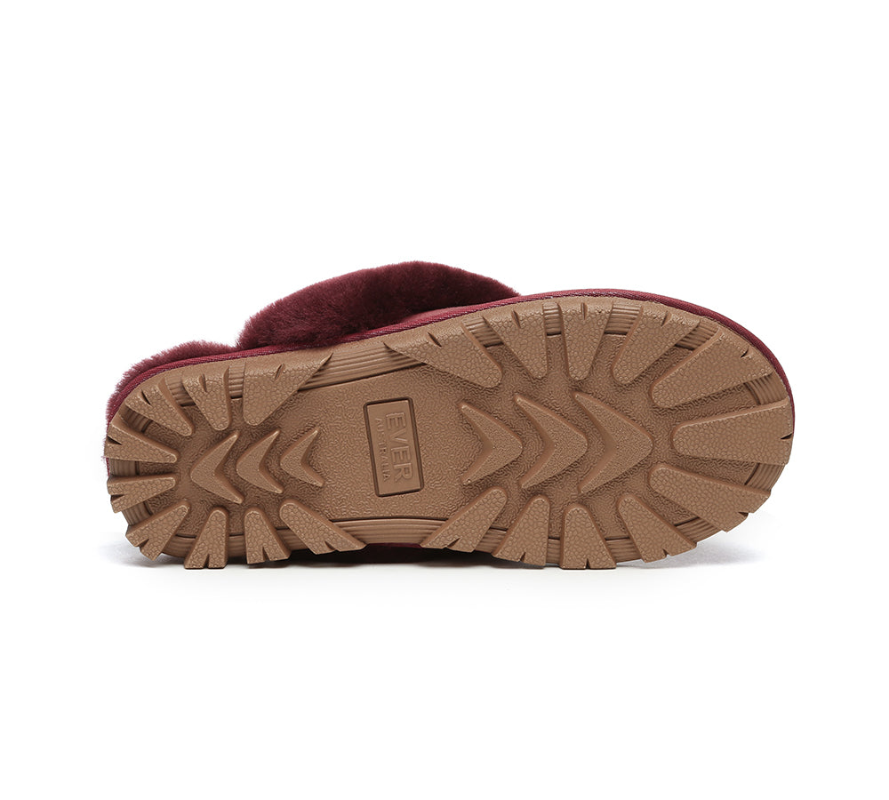 AUSTRALIAN SHEPHERD® UGG Slippers Sheepskin Unisex Waffle Scuff