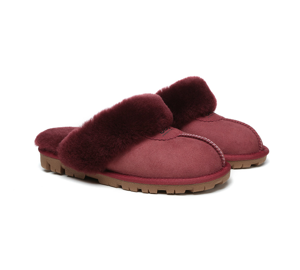 AUSTRALIAN SHEPHERD® UGG Slippers Sheepskin Unisex Waffle Scuff