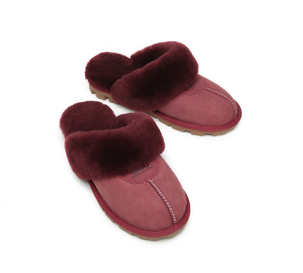 AUSTRALIAN SHEPHERD® UGG Slippers Sheepskin Unisex Waffle Scuff