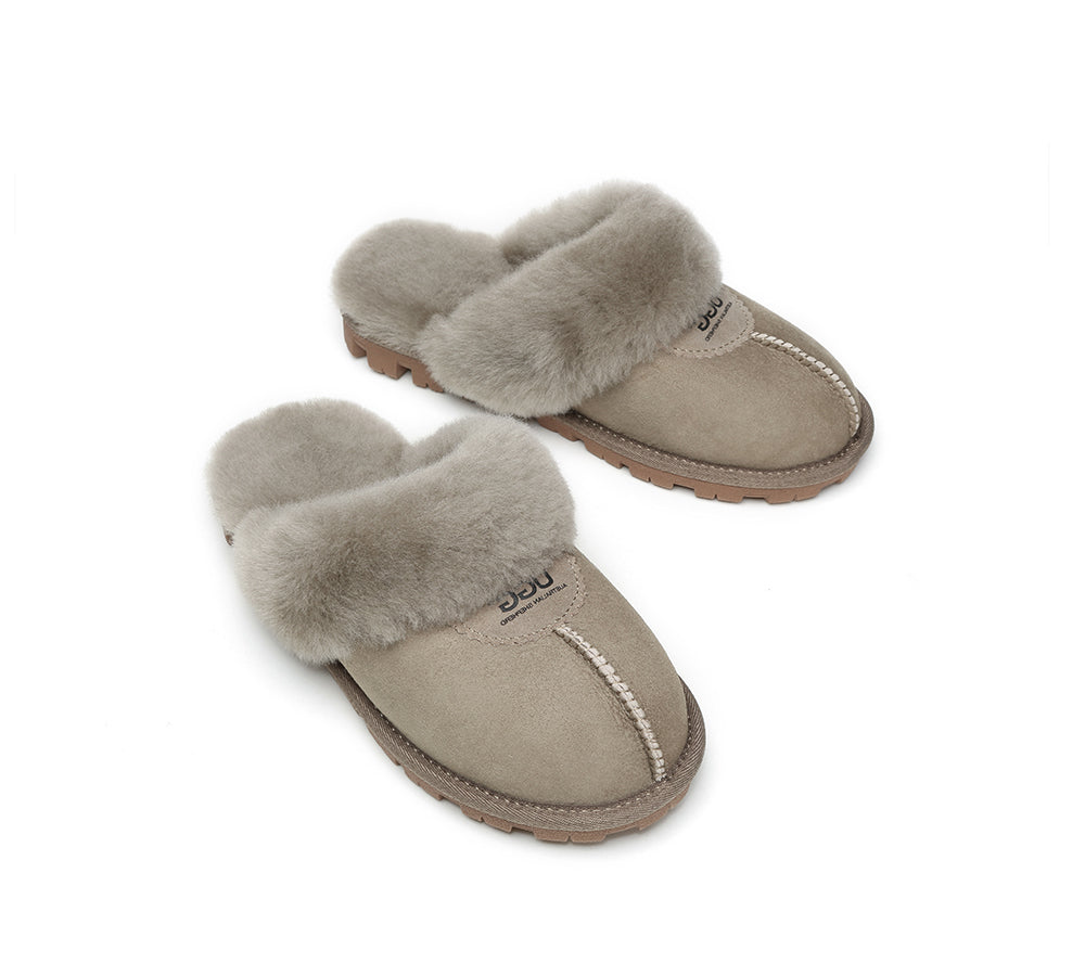 AUSTRALIAN SHEPHERD® UGG Slippers Sheepskin Unisex Waffle Scuff