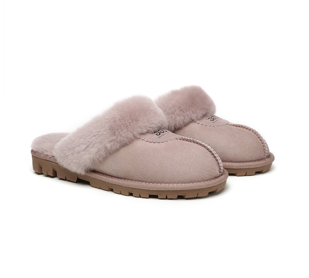 AUSTRALIAN SHEPHERD® UGG Slippers Sheepskin Unisex Waffle Scuff