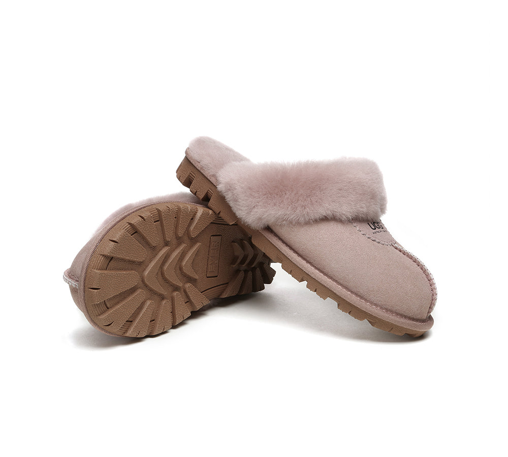 AUSTRALIAN SHEPHERD® UGG Slippers Sheepskin Unisex Waffle Scuff