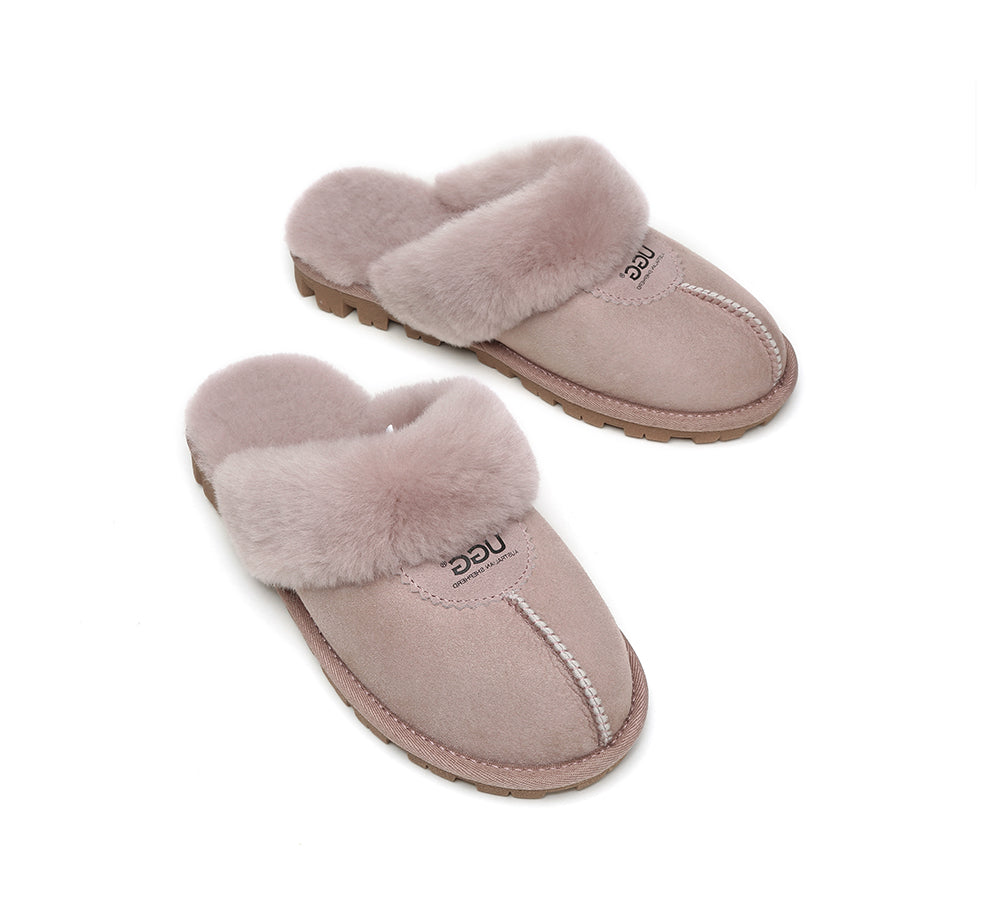 AUSTRALIAN SHEPHERD® UGG Slippers Sheepskin Unisex Waffle Scuff