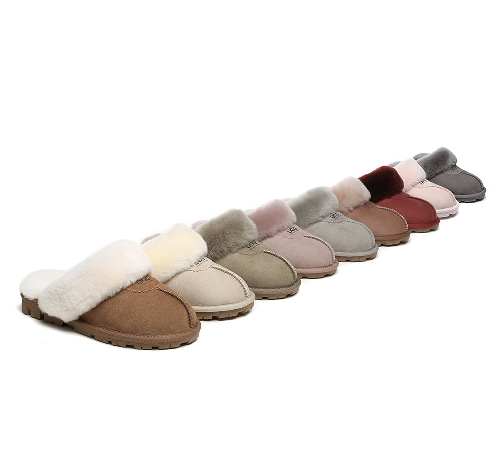 AUSTRALIAN SHEPHERD® UGG Slippers Sheepskin Unisex Waffle Scuff