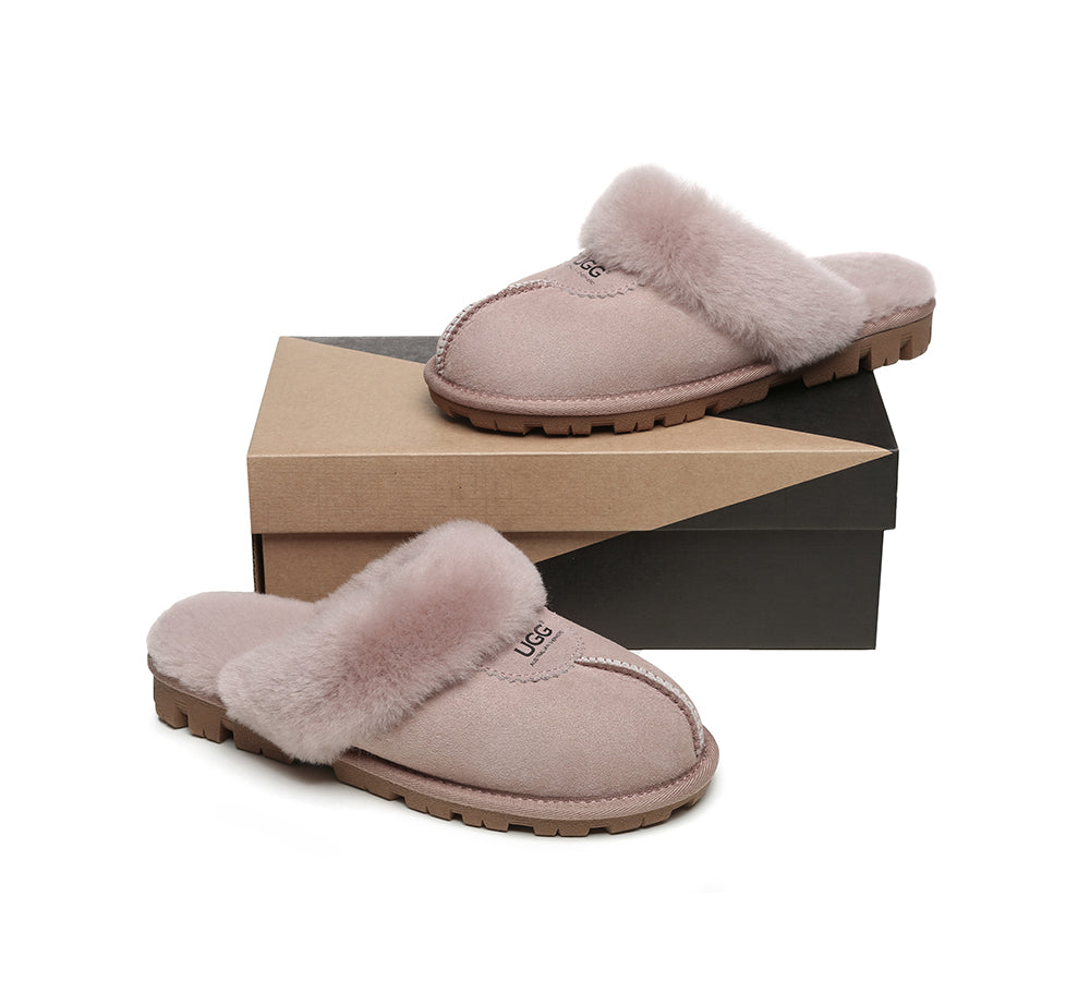 AUSTRALIAN SHEPHERD® UGG Slippers Sheepskin Unisex Waffle Scuff