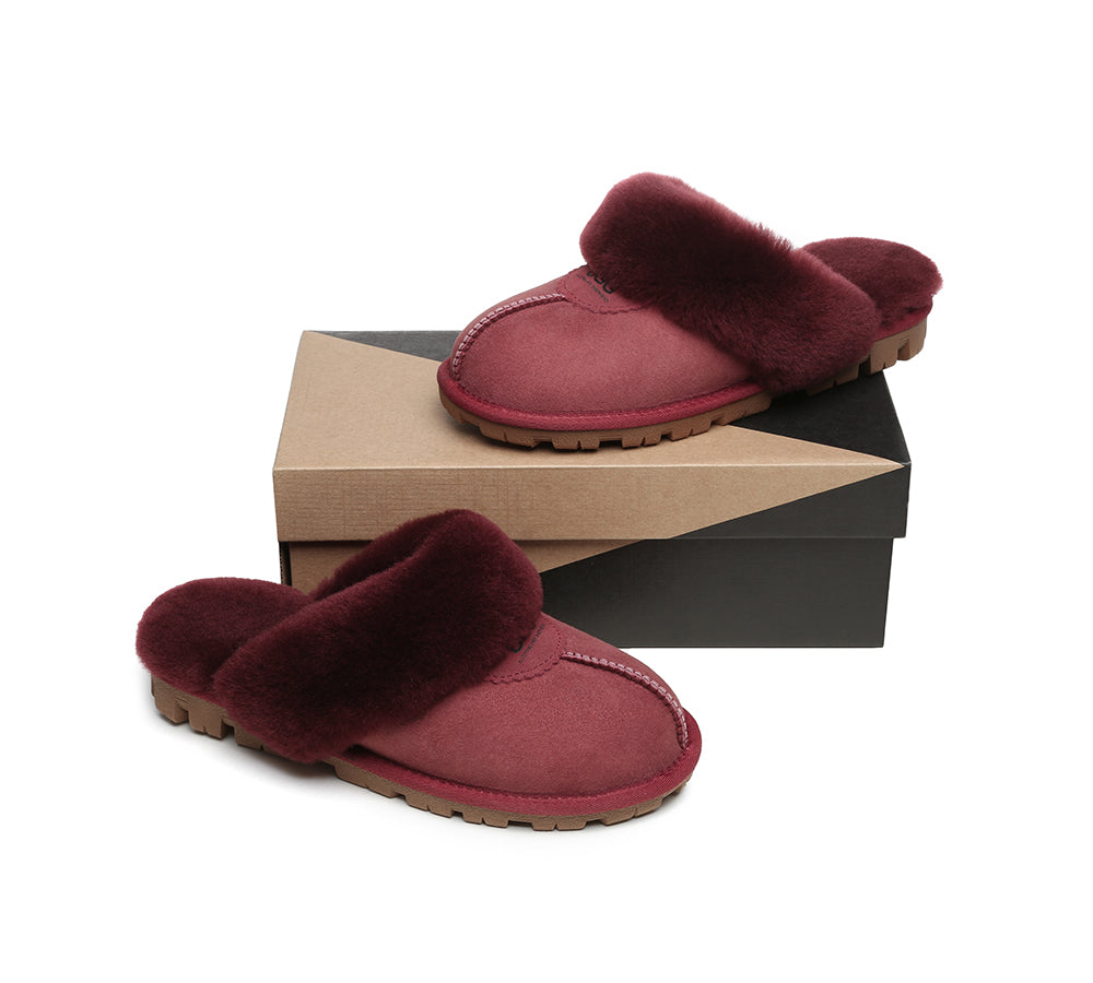 AUSTRALIAN SHEPHERD® UGG Slippers Sheepskin Unisex Waffle Scuff