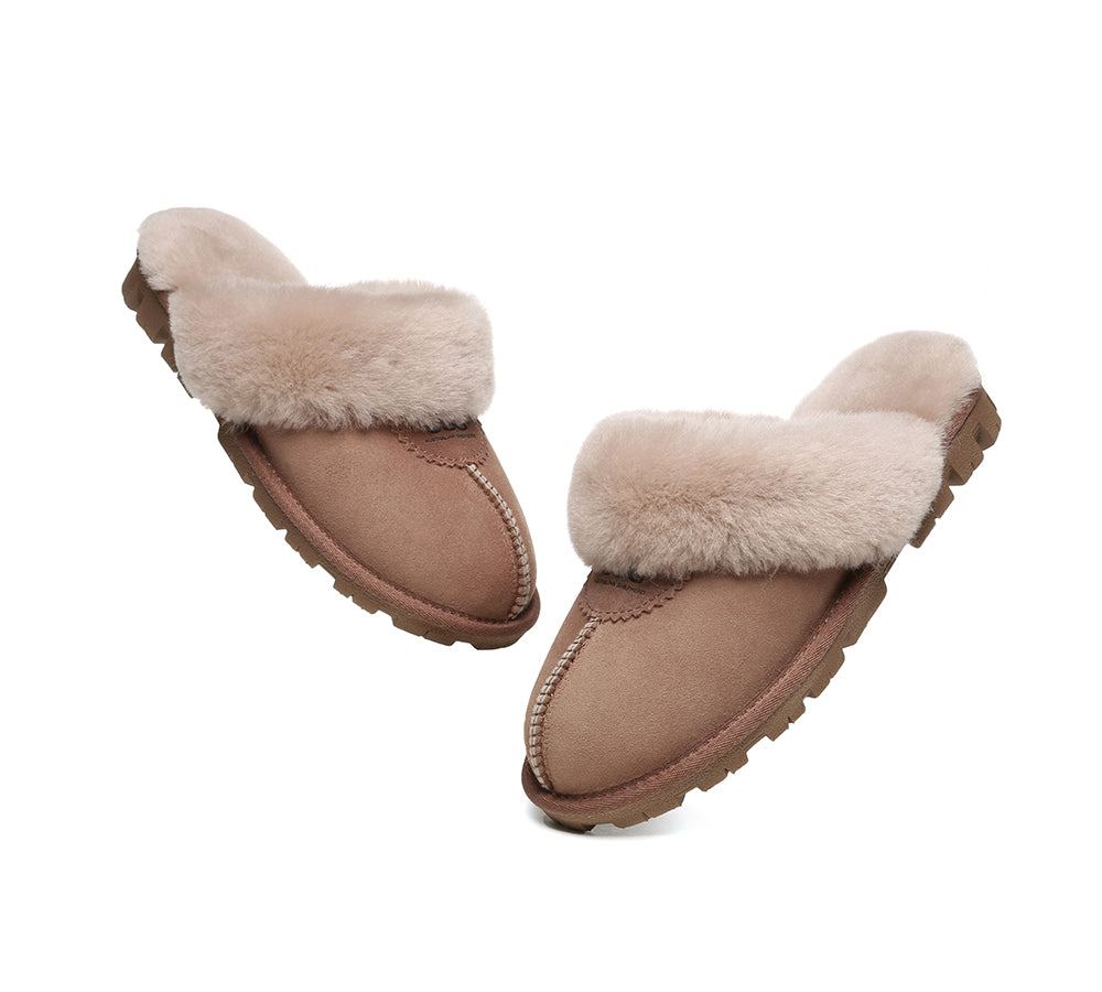 AUSTRALIAN SHEPHERD® UGG Slippers Sheepskin Unisex Waffle Scuff