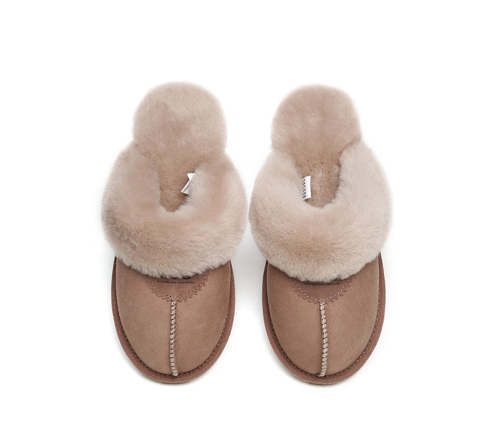 AUSTRALIAN SHEPHERD® UGG Slippers Sheepskin Unisex Waffle Scuff