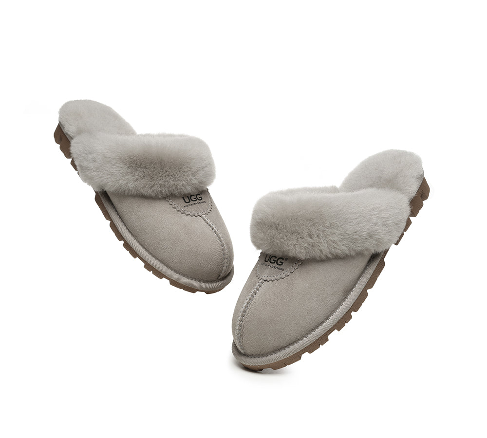 AUSTRALIAN SHEPHERD® UGG Slippers Sheepskin Unisex Waffle Scuff