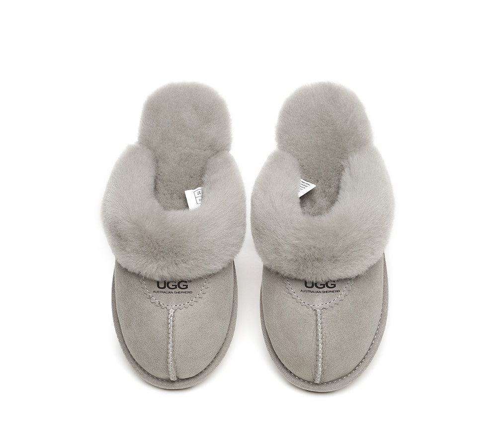 AUSTRALIAN SHEPHERD® UGG Slippers Sheepskin Unisex Waffle Scuff