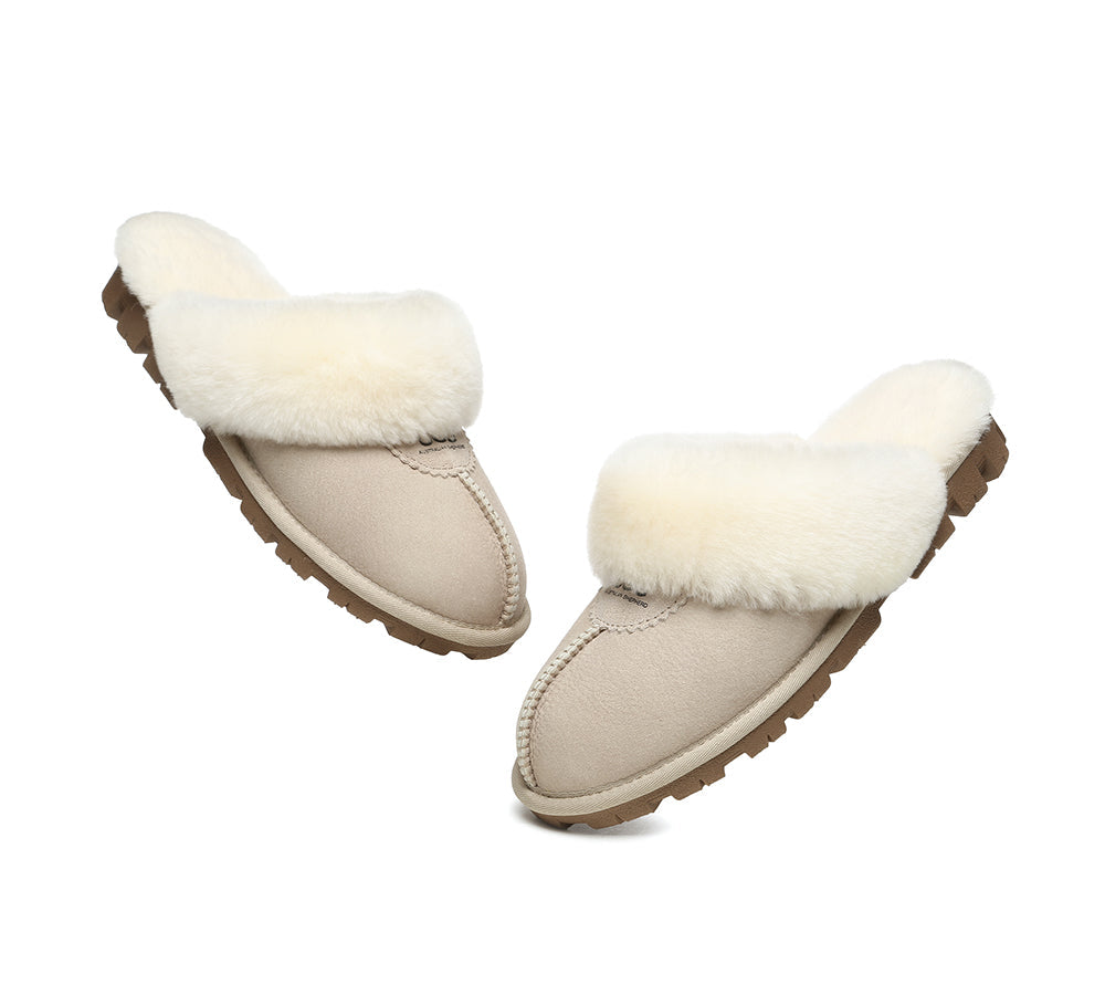 AUSTRALIAN SHEPHERD® UGG Slippers Sheepskin Unisex Waffle Scuff