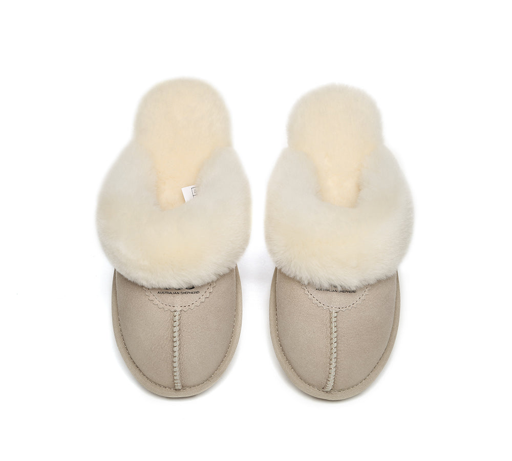 AUSTRALIAN SHEPHERD® UGG Slippers Sheepskin Unisex Waffle Scuff