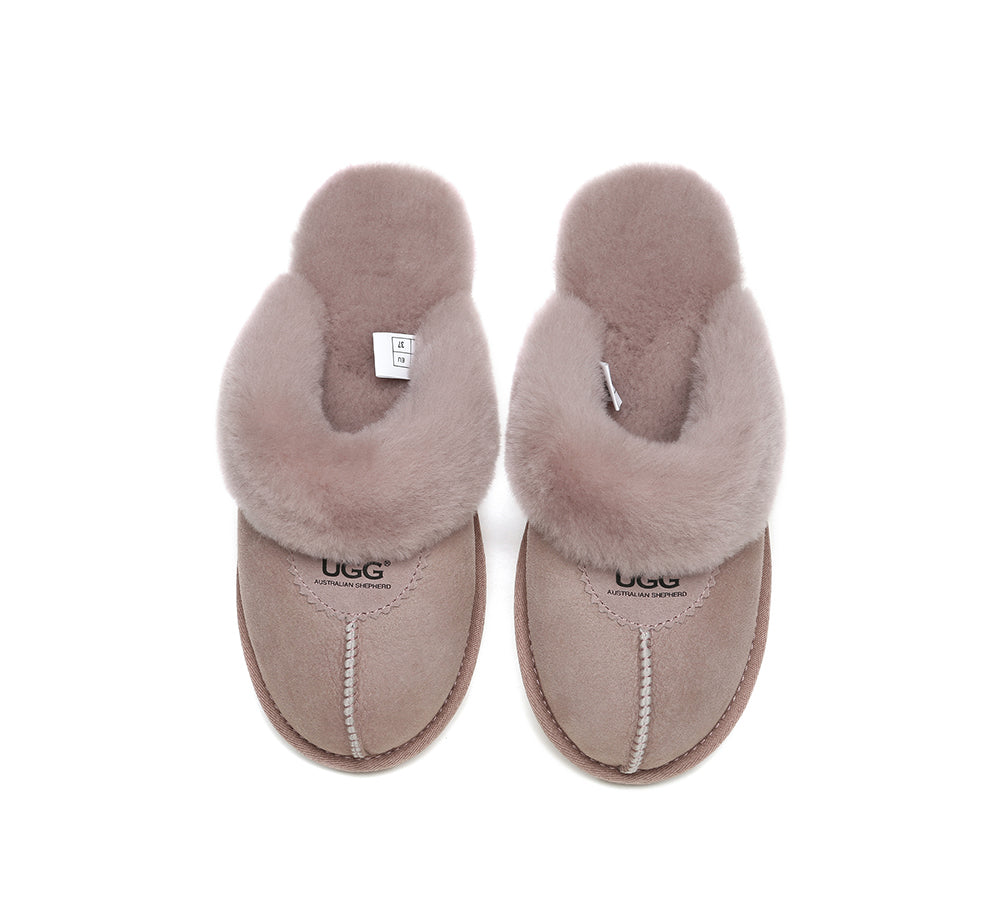 AUSTRALIAN SHEPHERD® UGG Slippers Sheepskin Unisex Waffle Scuff