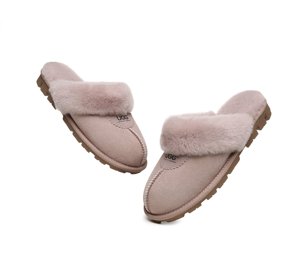 AUSTRALIAN SHEPHERD® UGG Slippers Sheepskin Unisex Waffle Scuff