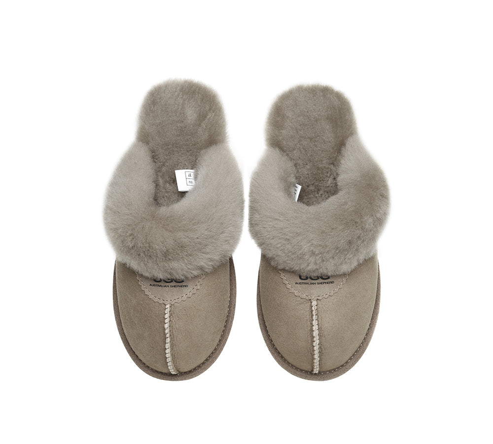 AUSTRALIAN SHEPHERD® UGG Slippers Sheepskin Unisex Waffle Scuff