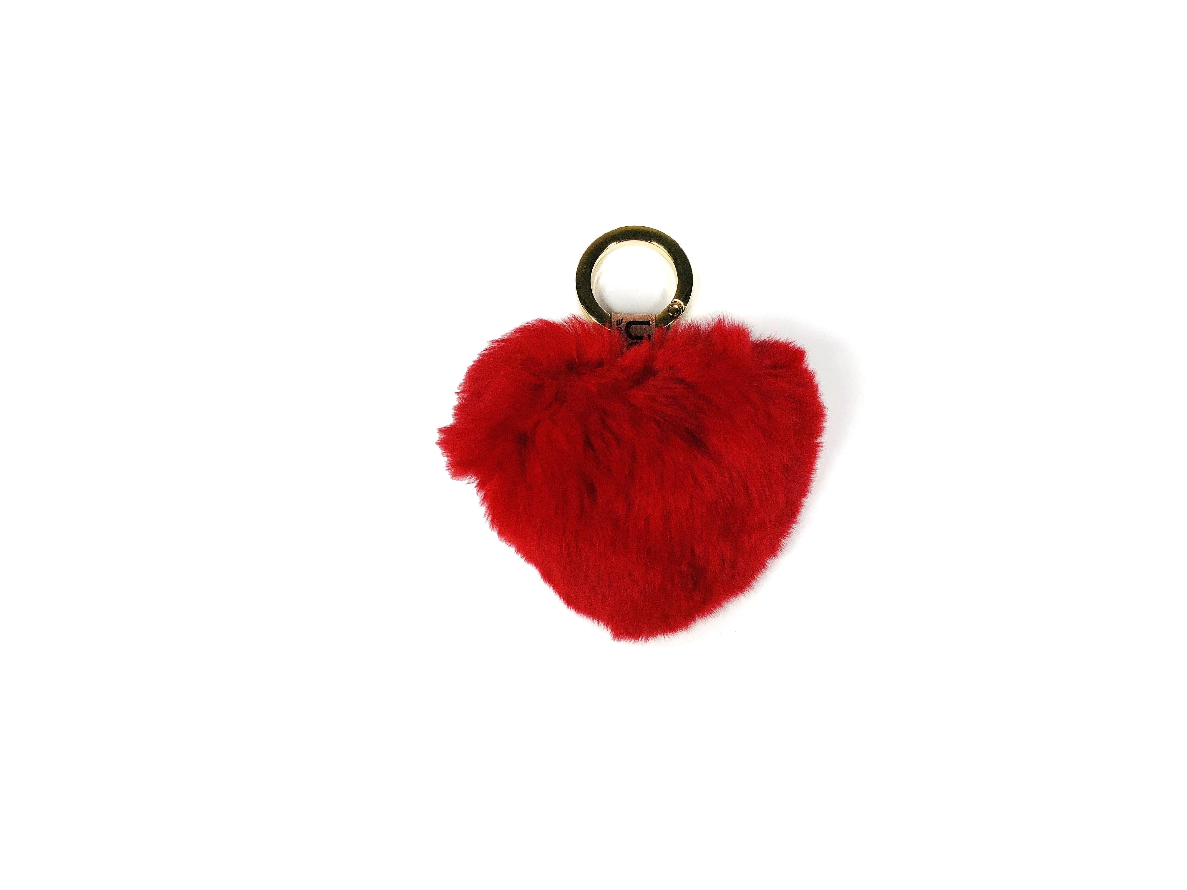 Plush Heart Keychain