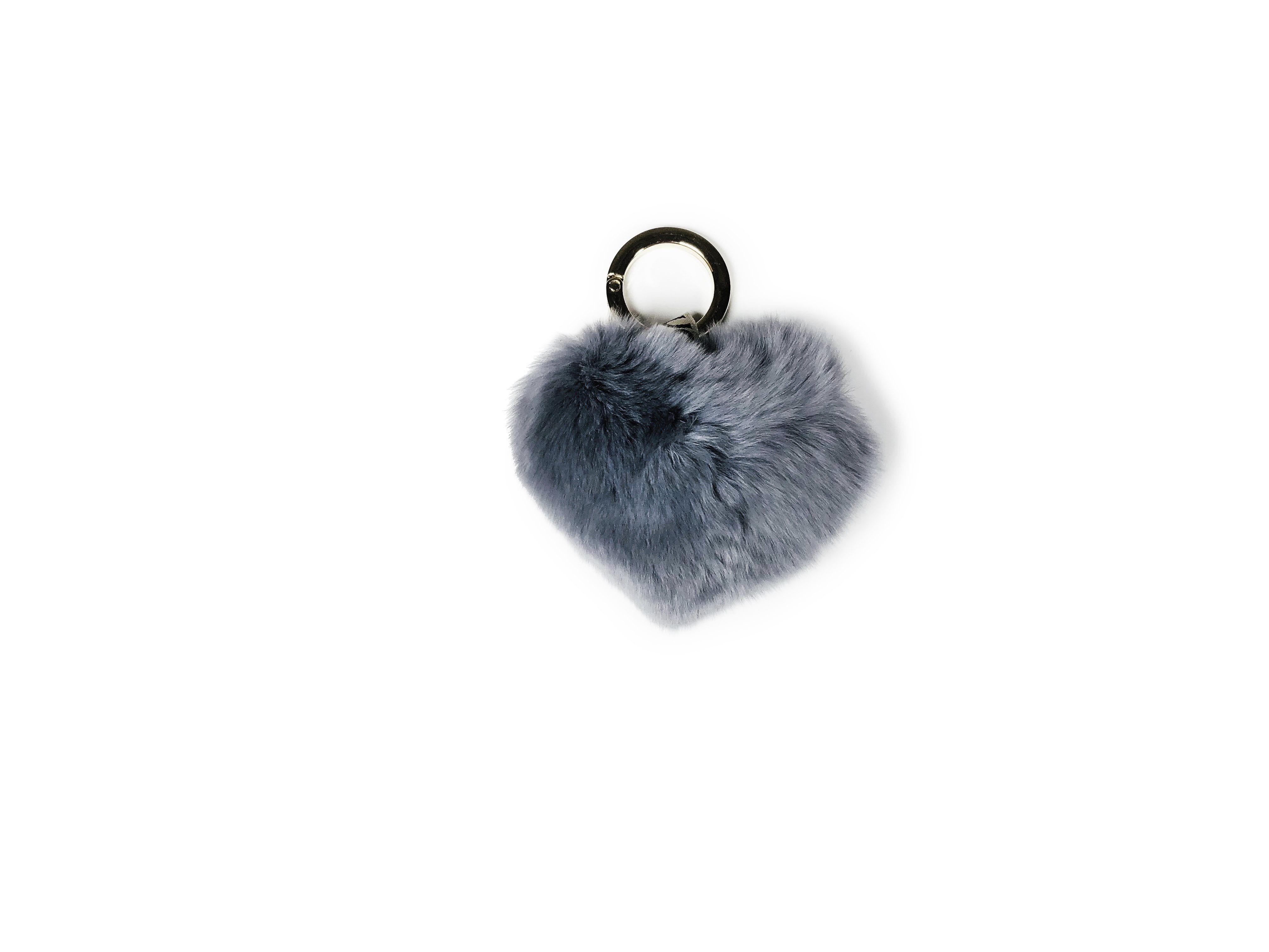 Plush Heart Keychain