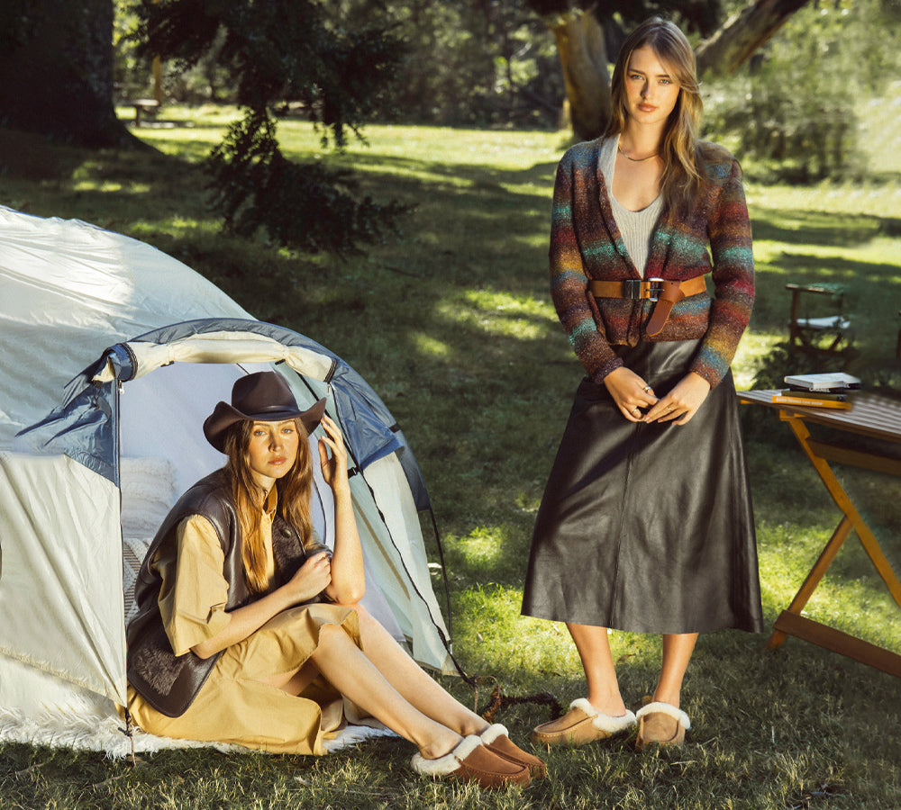 EVERAU® UGG Slippers Sheepskin Wool Ankle Moccasin Creago