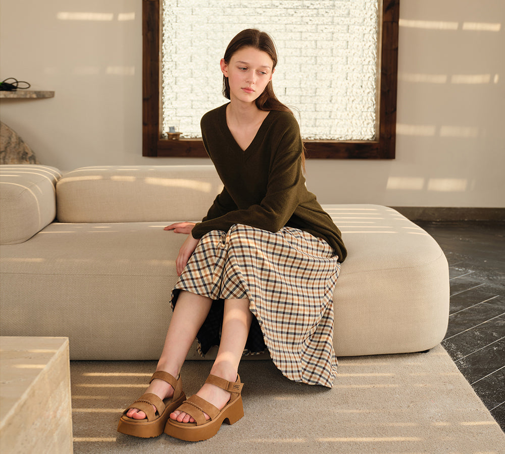 AUSTRALIAN SHEPHERD® Women Adjustable Strap Slingback Chunky Platform Sandals Eive