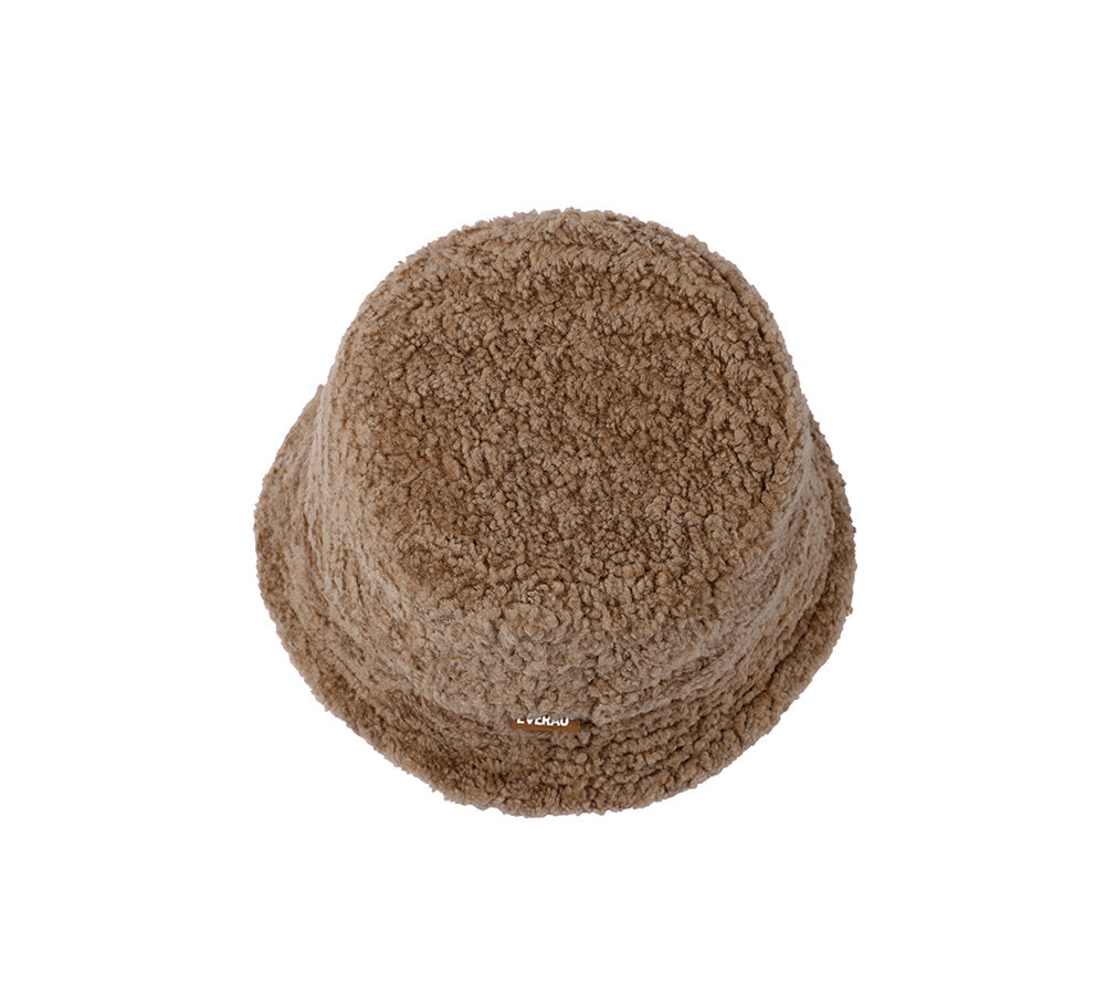 EVERAU® Fluffy Sheepskin Wool Bucket Hat Cloude