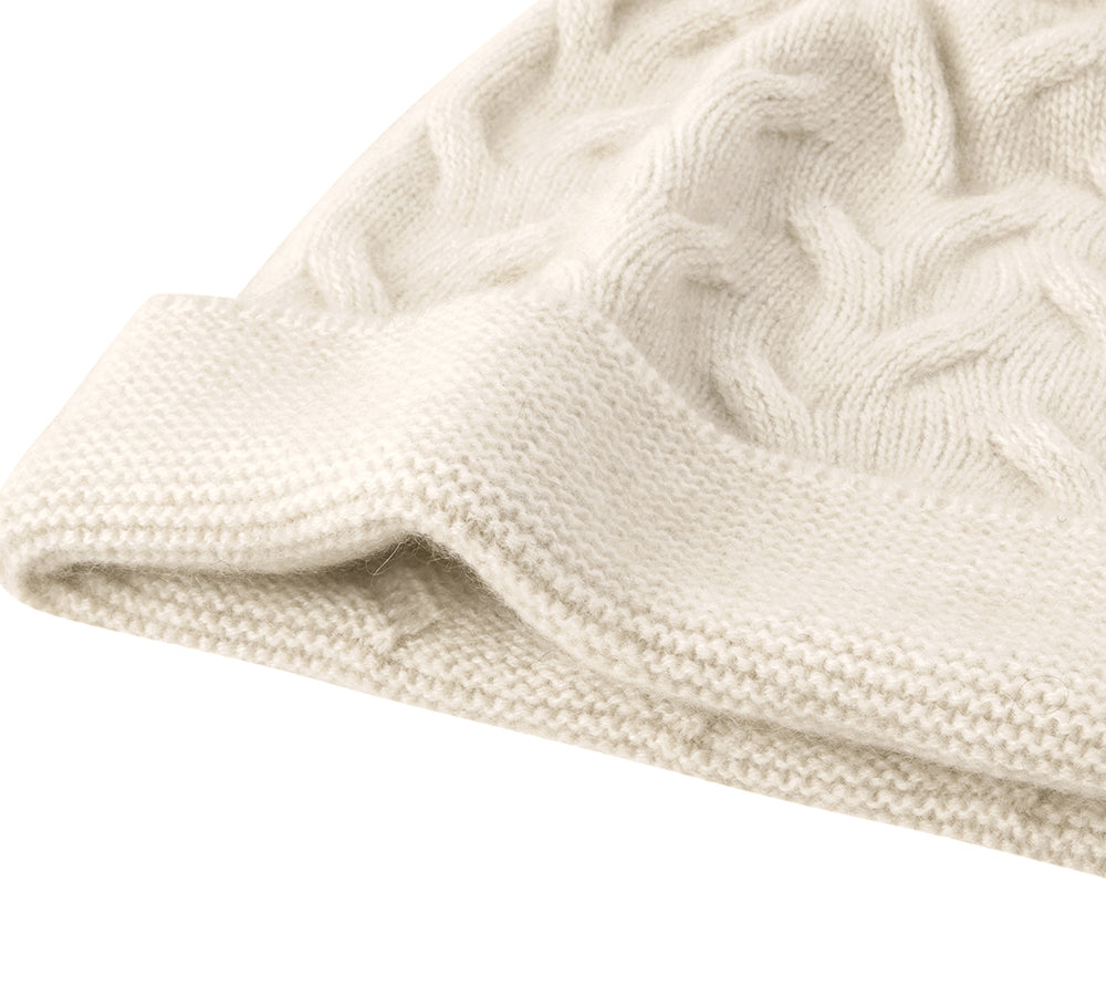 URBAN UGG® Wool Cashmere Blend Pom Pom Beanie Taffie