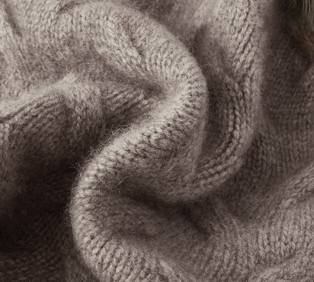 URBAN UGG® Wool Cashmere Blend Pom Pom Beanie Taffie