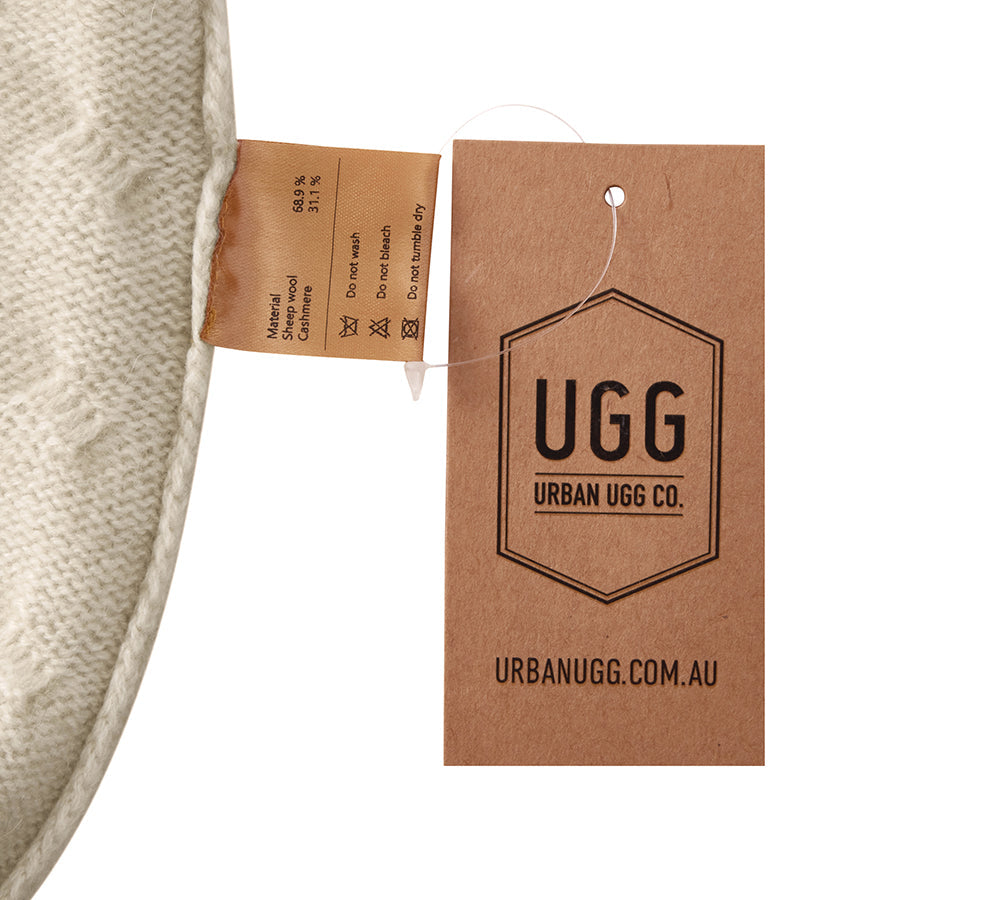 URBAN UGG® Wool Cashmere Blend Pom Pom Beanie Taffie
