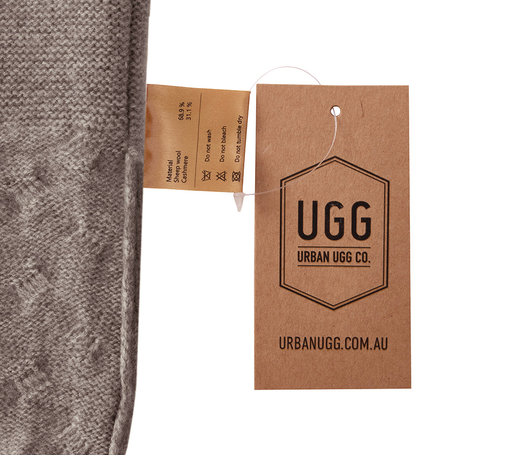 URBAN UGG® Wool Cashmere Blend Pom Pom Beanie Taffie